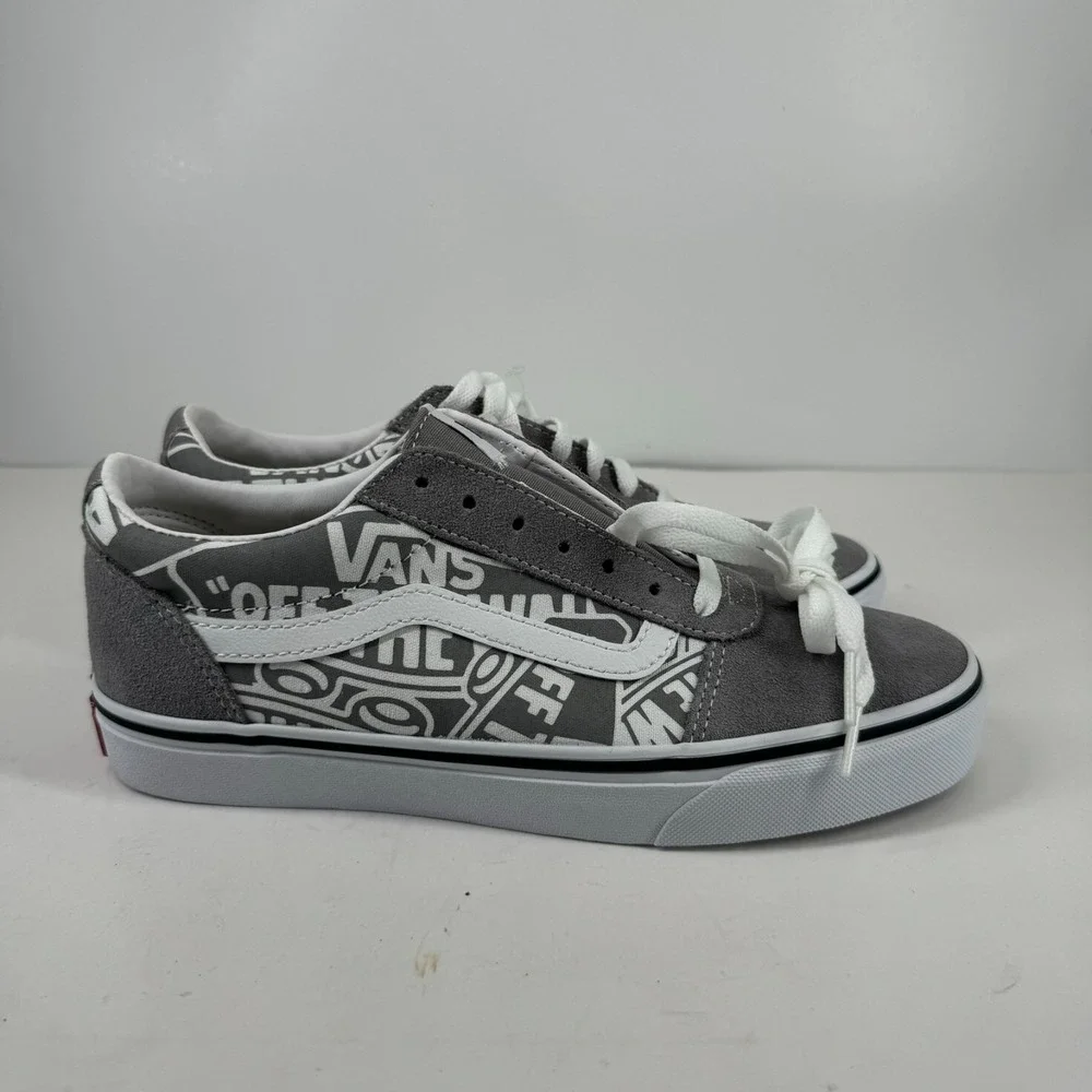 Vans Ward Low OTW Repeat Men's 7.5 Frost Grey/White Suede Canvas Skate Sneaker